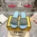Fendi shoes women FF denim flatform slides Blue #A49028