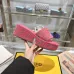Fendi shoes women FF denim flatform slides Pink #A49026