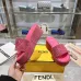 Fendi shoes women FF denim flatform slides Pink #A49026