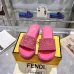 Fendi shoes women FF denim flatform slides Pink #A49026
