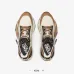 Fendi Flow Trainers Brown FF jacquard and beige leather low-tops #A61128