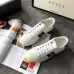 Gucci Bee White sneakers cowhide casual shoes sheepskin inside for men or women #996548