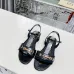Gucci Shoes for Women Patent Leather Ankle Strap Flat Sandals Black #A48750