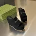 Gucci Shoes for Women wedge sandal with Horsebit Black #A48887