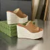 Gucci Shoes for Women wedge sandal with Horsebit Brown #A48892