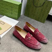 Gucci Shoes for Women Horsebit Loafers Red #A48780