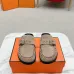 Hermes Shoes for Men Mules Biege Linen Slippers #A48932