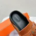 Hermes Shoes for Men Mules Biege Linen Slippers #A48937