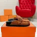 Hermes Shoes for Men Mules Biege Linen Slippers #A48937