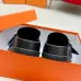 Hermes Shoes for Men Mules Biege Linen Slippers Black #A48934