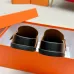 Hermes Shoes for Women's Shoes Mules Biege Linen Slippers Brown #A48940