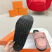 Hermes Shoes for Women's Shoes Mules Biege Linen Slippers Pink #A48942