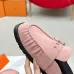 Hermes Shoes for Women's Shoes Mules Biege Linen Slippers Pink #A48942