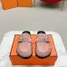 Hermes Shoes for Women's Shoes Mules Biege Linen Slippers Pink #A48942