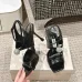 Jimmy Choo Shoes Metallic Leather Platform Sandals Black #A48970