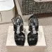 Jimmy Choo Shoes Metallic Leather Platform Sandals Black #A48970