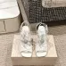 Jimmy Choo Shoes Metallic Leather Platform Sandals White #A48971