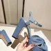 Jimmy Choo Shoes Nappa Leather Platform Sandals Blue #A48868