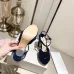 Jimmy Choo Shoes Nappa Leather Platform Sandals Dark Blue #A48870