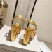 Jimmy Choo Shoes Nappa Leather Platform Sandals Golden #A48869
