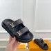 Louis Vuitton Shoes Classic couple slippers Black #A48718