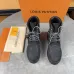 Louis Vuitton x Timberland  Black Monogram Leather Boots for Louis Vuitton Unisex Shoes 3.5CM #A44155