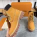 Louis Vuitton x Timberland Wheat Nubuck Monogram Boots – Unisex Luxury Workwear-Inspired Footwear 3.5CM #A44156