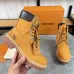 Louis Vuitton x Timberland Wheat Nubuck Monogram Boots – Unisex Luxury Workwear-Inspired Footwear 3.5CM #A44156