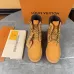Louis Vuitton x Timberland Wheat Nubuck Monogram Boots – Unisex Luxury Workwear-Inspired Footwear 3.5CM #A44156