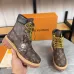 Louis Vuitton x Timberland Monogram Leather Unisex Boots – Limited Edition High-Top Rugged Fashion Footwear - 3.5CM