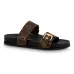 Louis Vuitton Sandals Unisex Monogram Open Toe Casual Style #A27665