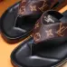 Men Louis Vuitton Slippers Casual Leather flip-flops Double leather high quality outsole wear resistant #9874785