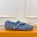 Louis Vuitton Shoes for Women's ROMY Flat Hollow Ballet Blue #A48740