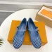 Louis Vuitton Shoes for Women's ROMY Flat Hollow Ballet Blue #A48740