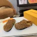 Louis Vuitton Cozy Fluffy Slippers with Leather Straps and Brand Embellishments #A54593