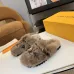 Louis Vuitton Cozy Fluffy Slippers with Leather Straps and Brand Embellishments #A54594