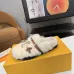 Louis Vuitton Cozy Fluffy Slippers with Leather Straps and Brand Embellishments #A54596