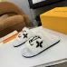 Louis Vuitton Cozy Fluffy Slippers with Leather Straps and Brand Embellishments #A54599