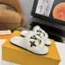 Louis Vuitton Cozy Fluffy Slippers with Leather Straps and Brand Embellishments #A54599