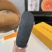 Louis Vuitton Cozy Fluffy Slippers with Leather Straps and Brand Embellishments #A54599