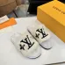 Louis Vuitton Cozy Fluffy Slippers with Leather Straps and Brand Embellishments #A54599