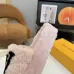 Louis Vuitton Cozy Fluffy Slippers with Leather Straps and Brand Embellishments #A54601