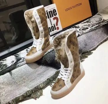 Brand L Fur Boots for Women Black/Red/Navy/Brown/White/Green Size 35-42 #A61354