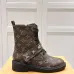 Louis Vuitton Monogram Ankle Boots with Lace-Up, Zipper and Decorative Straps #A54604