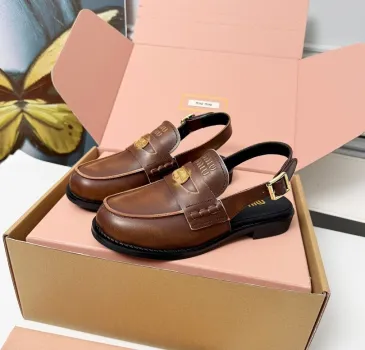 Miu Miu Women's Glossy Leather Chunky Heel Loafers #A66086