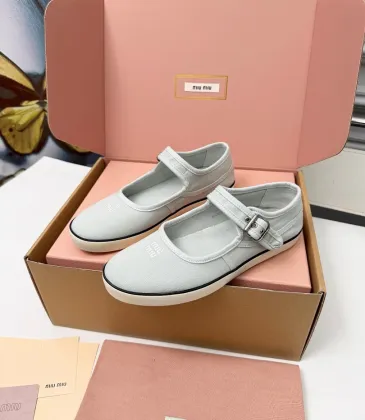 Miu Miu Women's Retro Calfskin Leather Ballet Flats #A66072 Miu Miu Women's Retro Calfskin Leather Ballet Flats #A66072