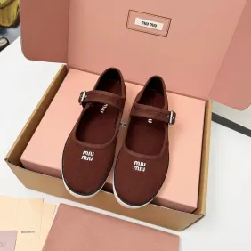 Miu Miu Women's Retro Calfskin Leather Ballet Flats #A66074