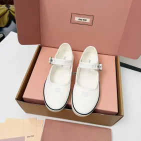 Miu Miu Women's Retro Calfskin Leather Ballet Flats #A66075