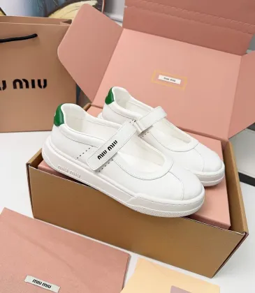 Miu Miu Women's Soft Leather Mary Jane Sneakers #A66065 Miu Miu Women's Soft Leather Mary Jane Sneakers #A66065