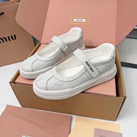 Miu Miu Women's Soft Leather Mary Jane Sneakers #A66070
